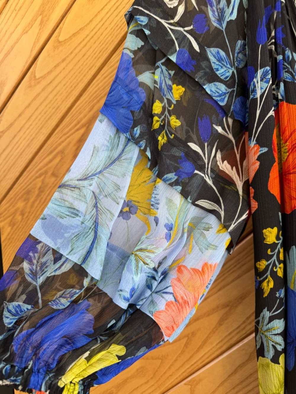 Kobi Halperin Koa Ruffled Floral-Print Midi Dress, Size S - Picture 2 of 7